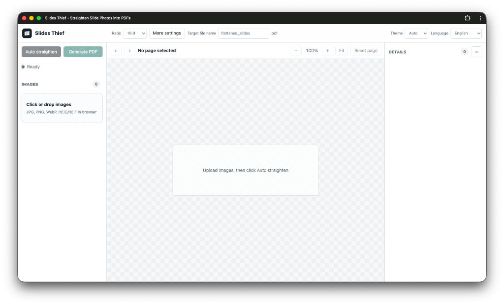 Slides Thief Web UI Slides Thief Web UI